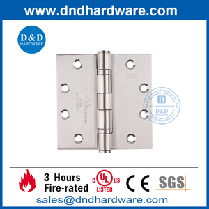 Charnière de porte en acier inoxydable 316 argentée répertoriée UL - DDSS002-FR-4.5X4.5X3