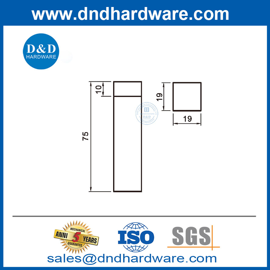 Arrêt de porte moderne Stopper de porte en acier inoxydable sur le mur pour le marché du Moyen-Orient-DDDS049