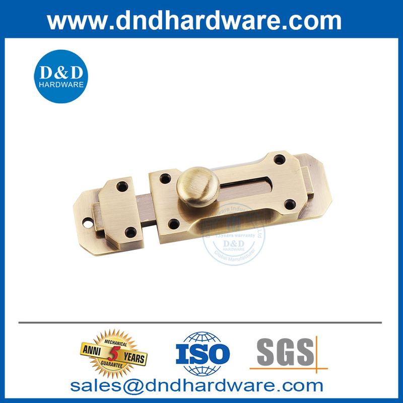 Boulon de porte de baril de sécurité lourde antique en laiton en alliage en zinc-ddb025