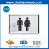 Plaque de panneaux de porte de salle de bain Unisexe en acier inoxydable pour toilettes-DDSP003
