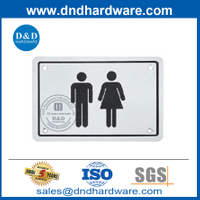 Plaque de panneaux de porte de salle de bain Unisexe en acier inoxydable pour toilettes-DDSP003