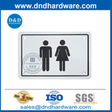Plaque de panneaux de porte de salle de bain Unisexe en acier inoxydable pour toilettes-DDSP003