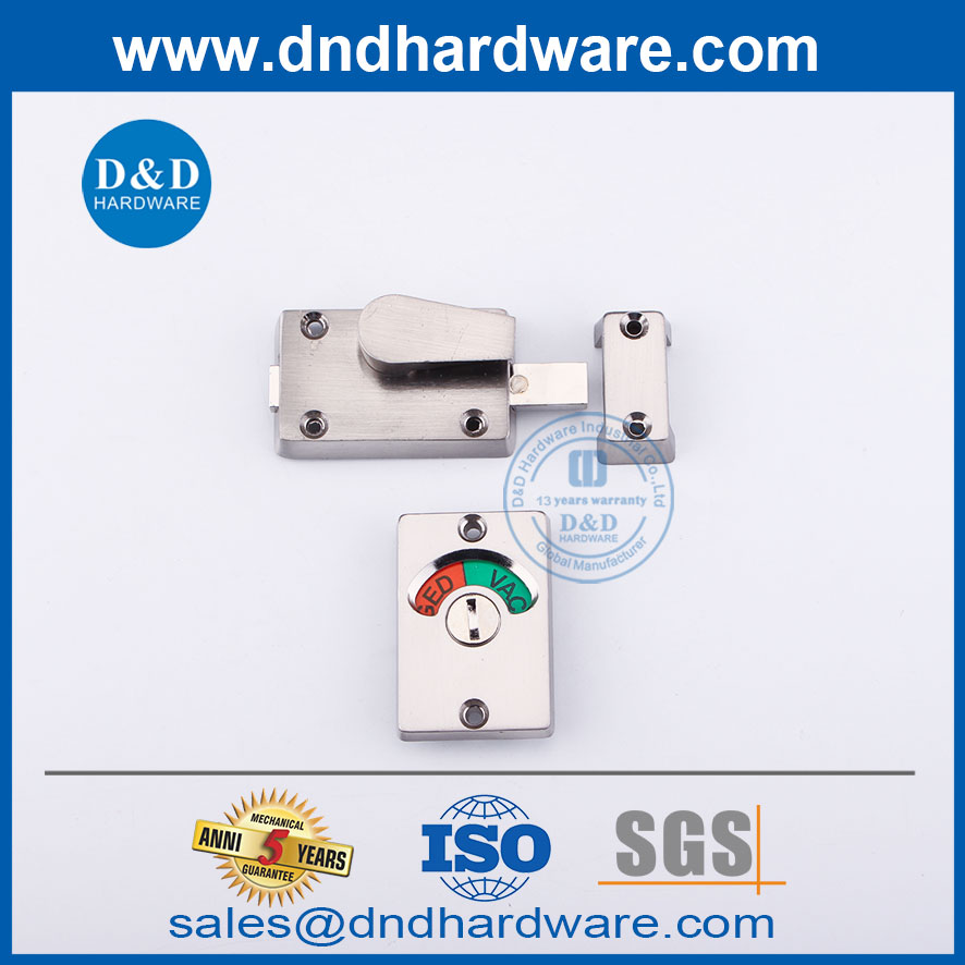 Indicateur de salle de bain vacant en acier inoxydable et engagé pour la porte-ddik005