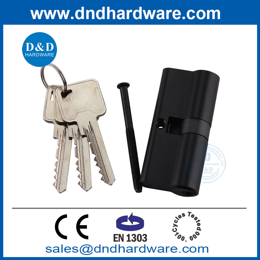 EN1303 Euro Style High Anti Thief Mortise Lock 70 mm Black Lock Cylinders pour porte en bois-DDLC003