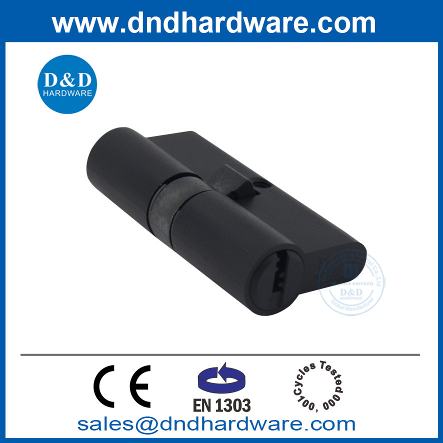High Security 60 mm Door Mortise Lock Set Black En1303 Double Open Brass Door Lock Cylinder-DDLC003