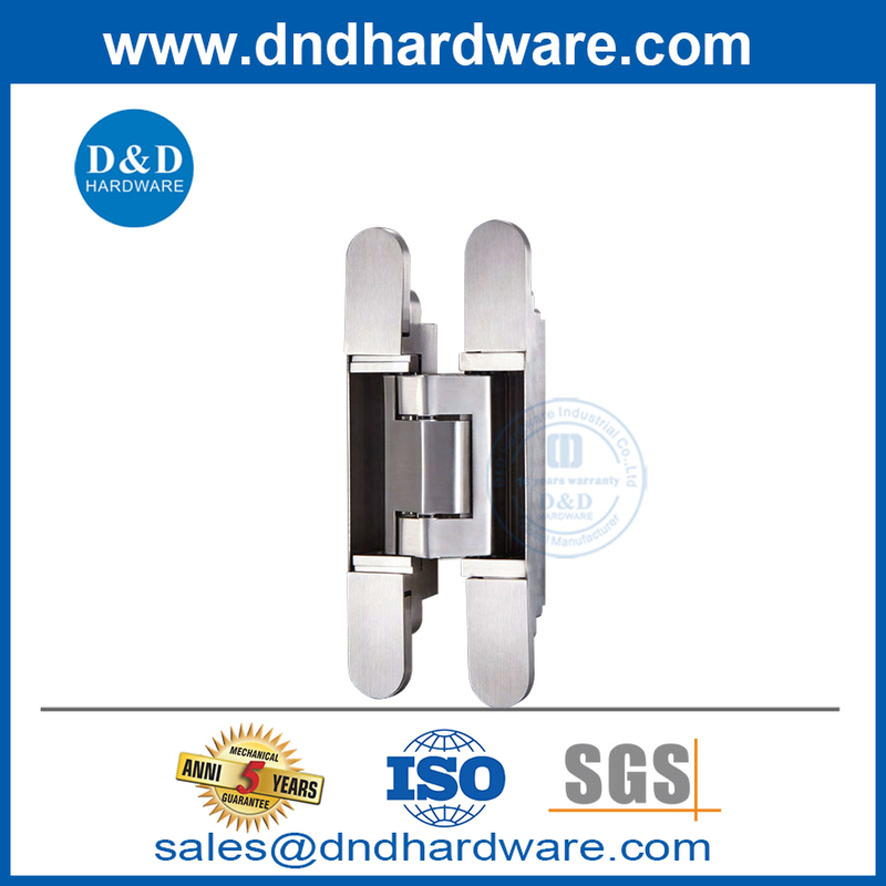 Hardware de porte cachée réglable Hinge DDCH018 en acier inoxydable en acier inoxydable