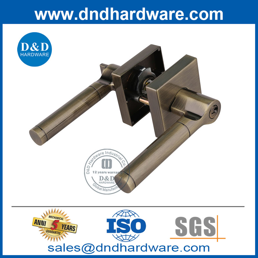 Secure de levier en alliage en alliage zinc de type en laiton antique pour la porte intérieure-DDLK089