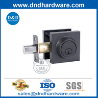 MATT BLAKC ZINC ALLOY Square Type One-Sison Porte de porte Lock-DDLK031