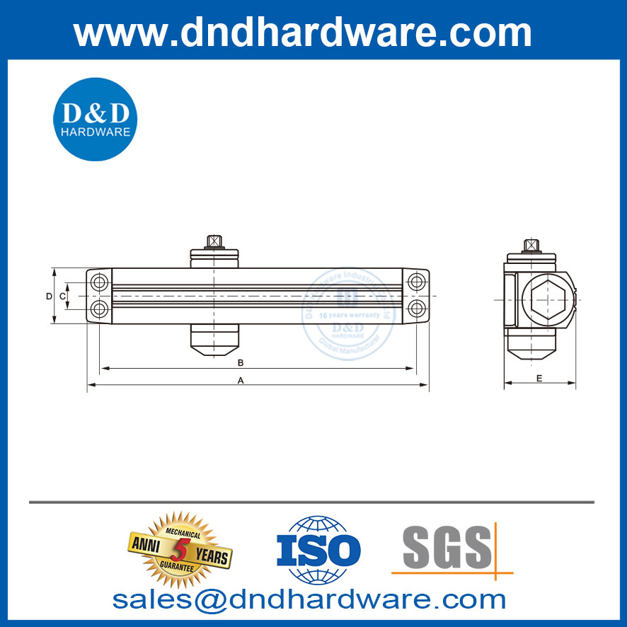 CE standrd porte hydraulique plus proche en aluminium ALLIAGE AUTOMATIQUE DES PORTES DDDC046