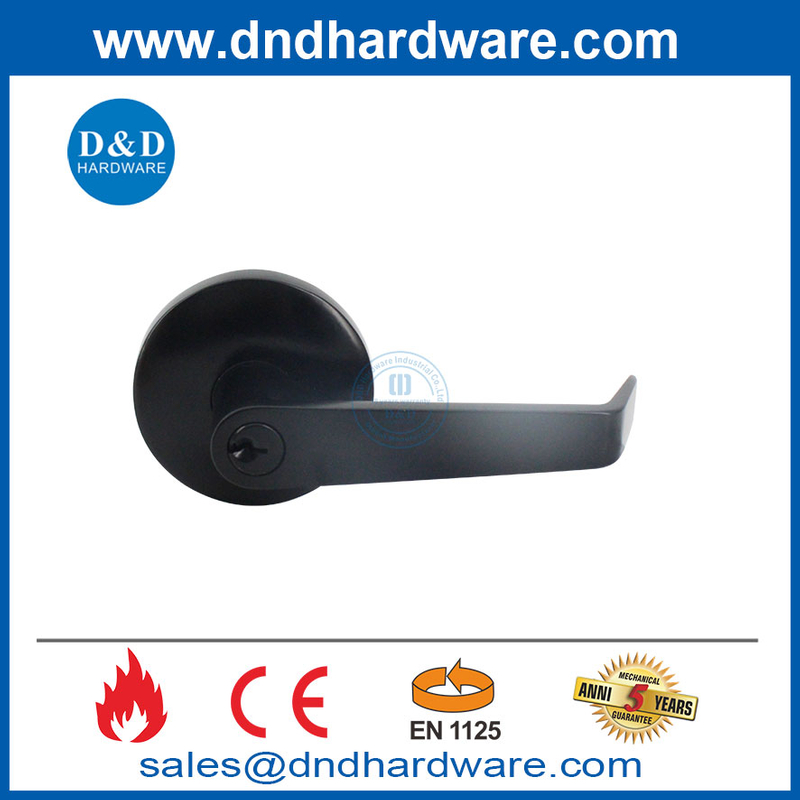 CE Black Lever Trim EN1125 Push Bar Panic Exit Dispositif avec levier extérieur-DDPD012