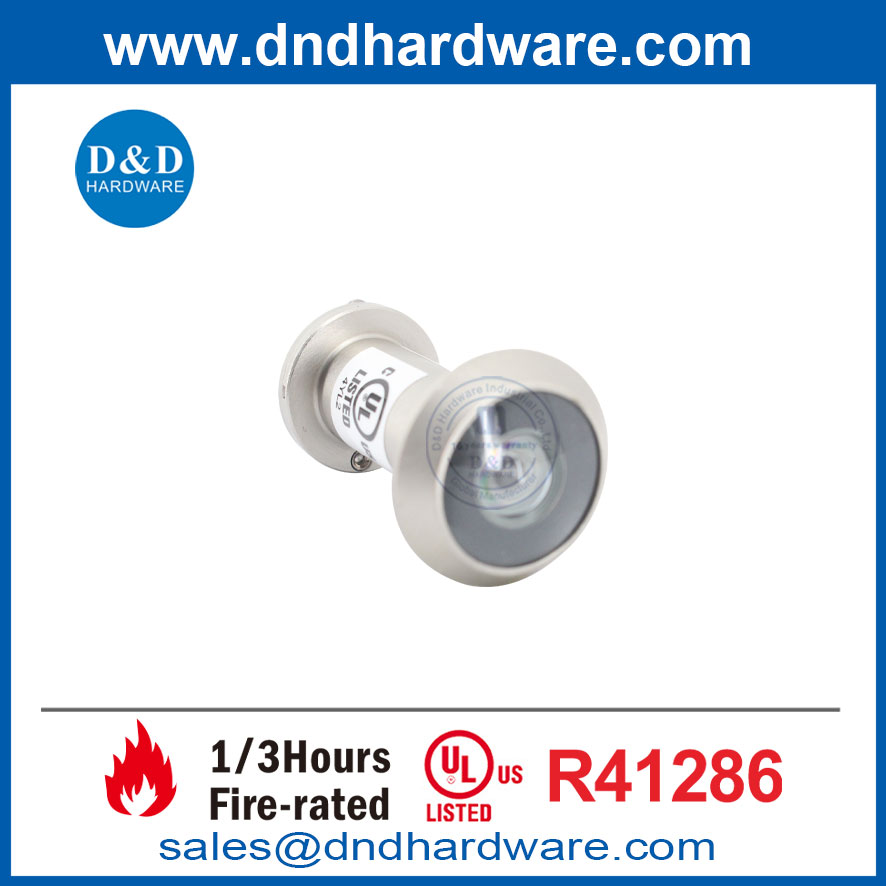 Visionneuse de porte d'incendie grand angle répertorié UL avec vue à 180 degrés angle-ddv009