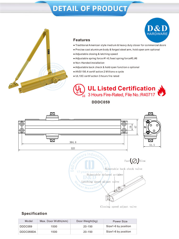 Retarder la porte d'action plus proche 