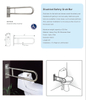 Acier inoxydable robuste 304 Bar de saisie de sécurité handicapée pour salle de bain hosptiale -ddth038