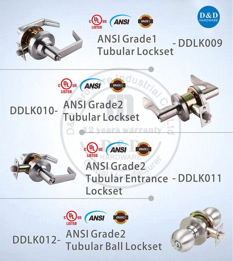 ANSI TUBULAIRE LockSet-D & D Hardware