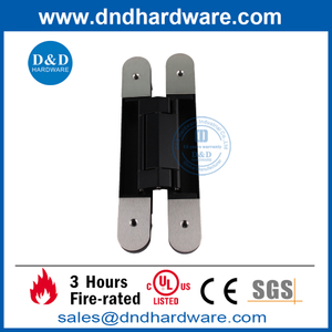 Couvercle de ponçage en alliage en zinc et corps noir 3D Hinge de porte invisible- DDCH008-G80