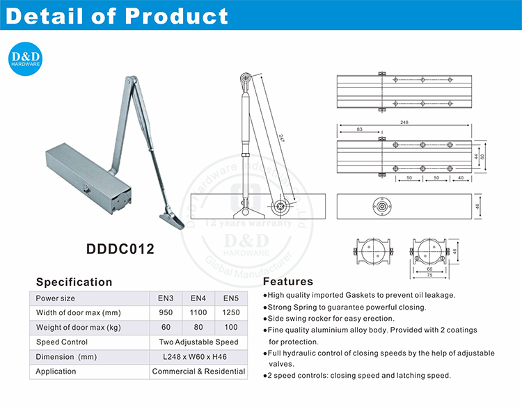 Porte Close-DDDC012-D & D Hardware