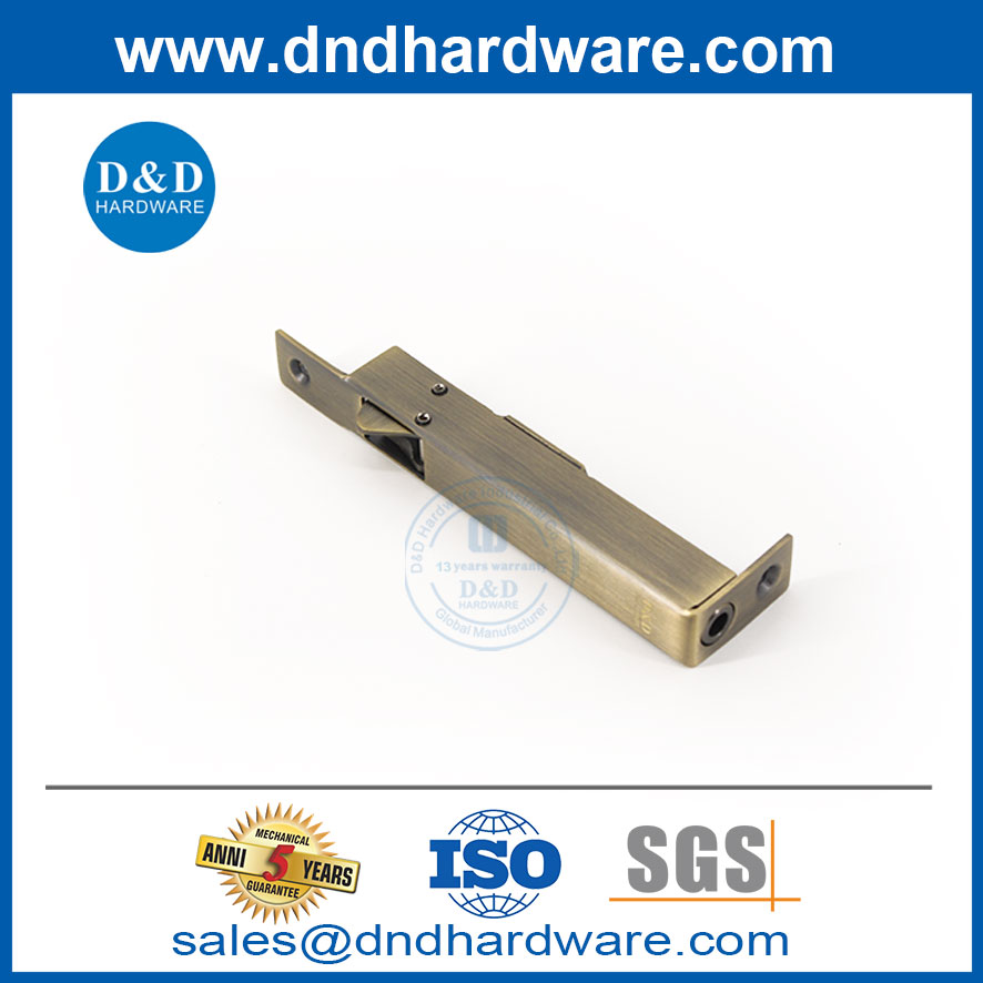 Grade en laiton antique SS304 Spring Sinistrad Automatic Flush Bolt-DDB023