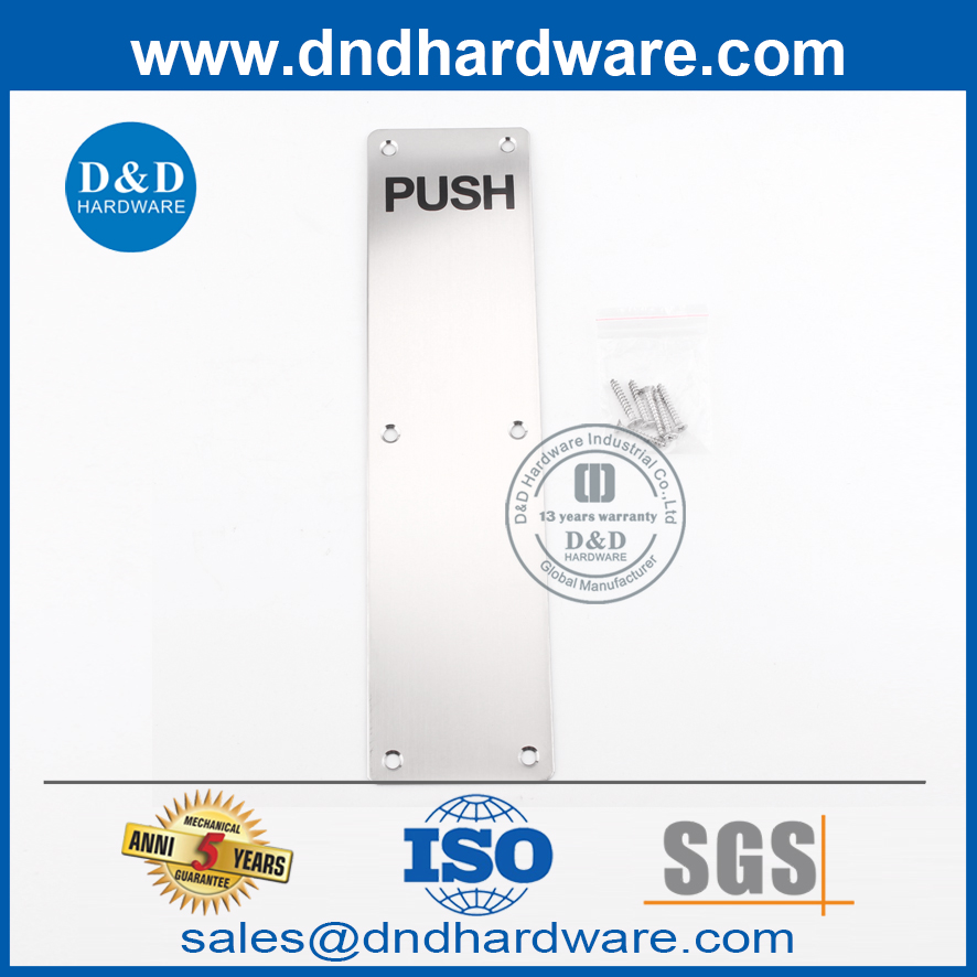 Type rond en acier inoxydable Plaque de signe pour la porte extérieure-DDSP006
