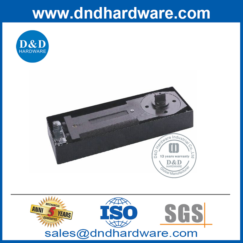 Porte de porte en verre Printemps à plancher avec couverture en acier inoxydable-DDFS222
