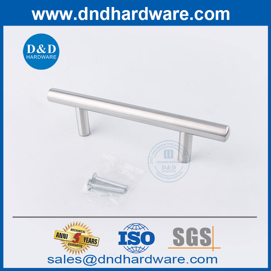 Satin en acier inoxydable T Meuble de meubles Poignée de porte de porte pour la maison-ddfh001