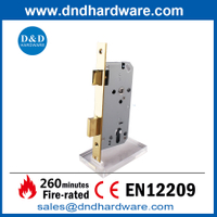 Serrures d'or et en or EN12209 Fire Classé SS304 Porte en laiton Polied Door Lock-DDML009 