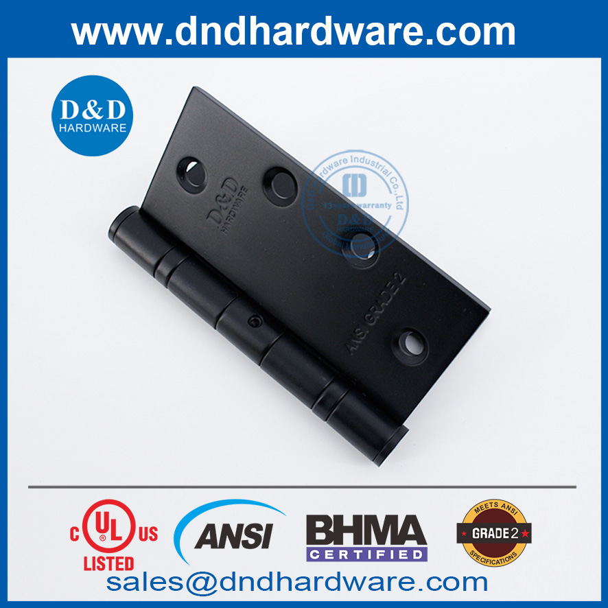 BHMA ANSI MATT BLACK ENTACE INOXYDUX 304 NRP PORTE DE PORTE-DDSS001-ANSI-2-4.5X4.5X3.4