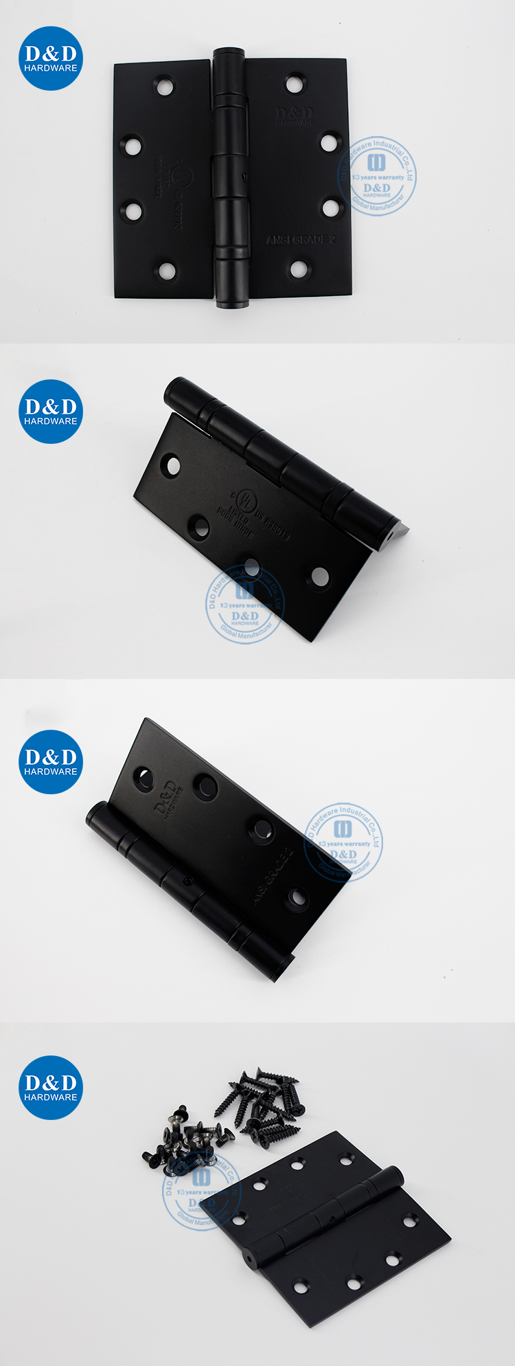 ANSI Grade 2 à l'extérieur Hinges
