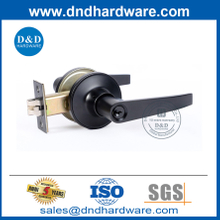Fabricants de serrures en alliage en zinc Matt Black Entry Door Lever Lockset avec cylindre-ddlk082