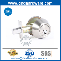 Type rond en alliage zinc argenté Couleur de porte de porte verrouillage de porte mortelle mortelle-ddlk024