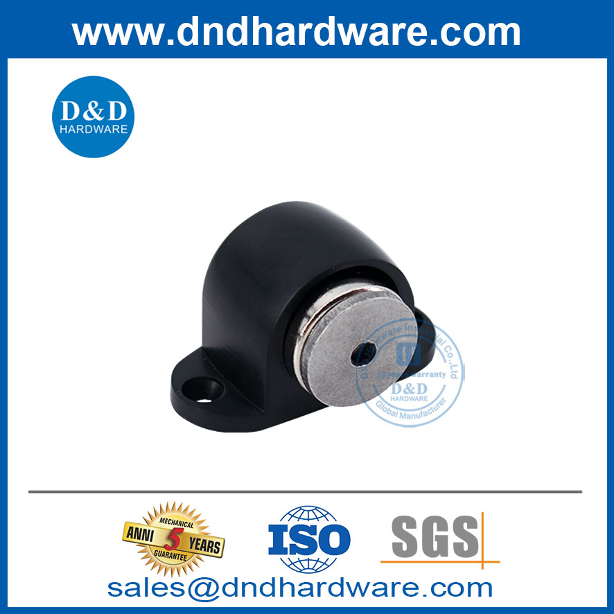 Moden Matte Black Magnetic Door Stop in Zinc Alloy-DDDS031