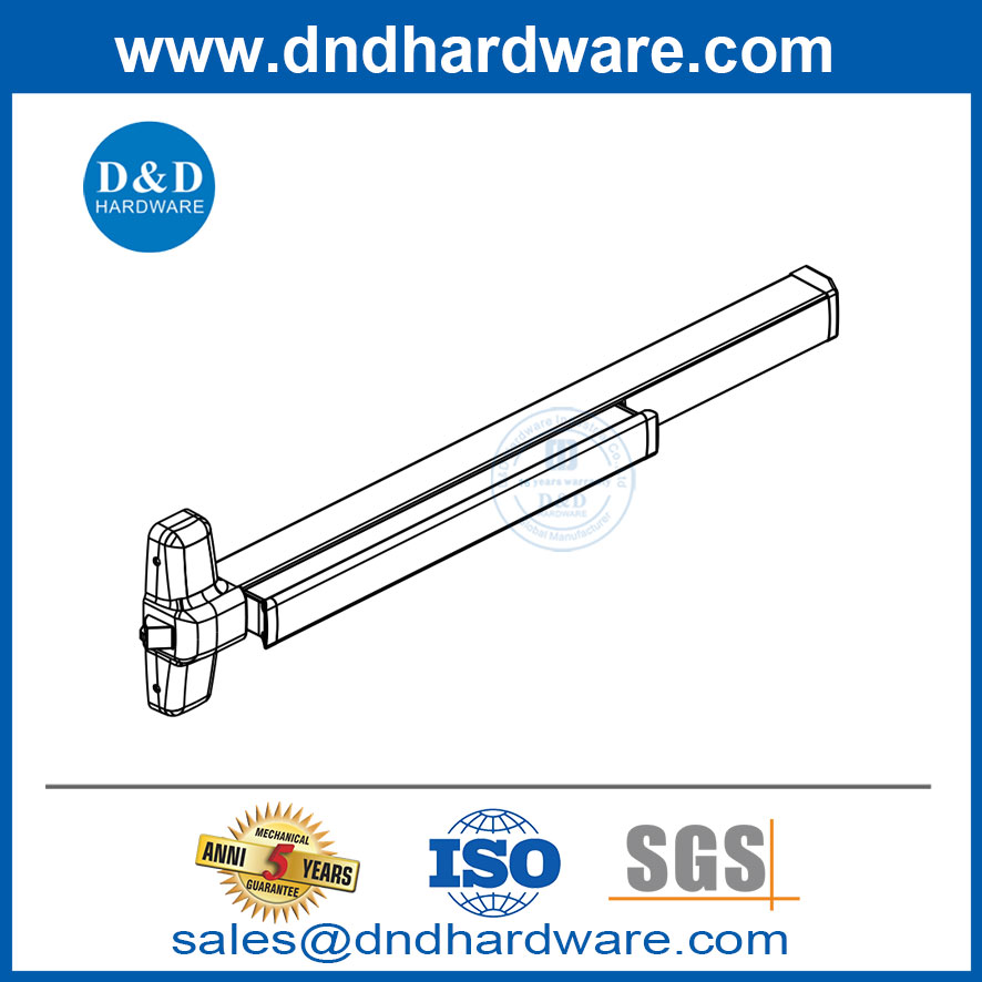 Différentes finitions Sécurité en acier inoxydable et en aluminium Panique commerciale Bar-DDPD301