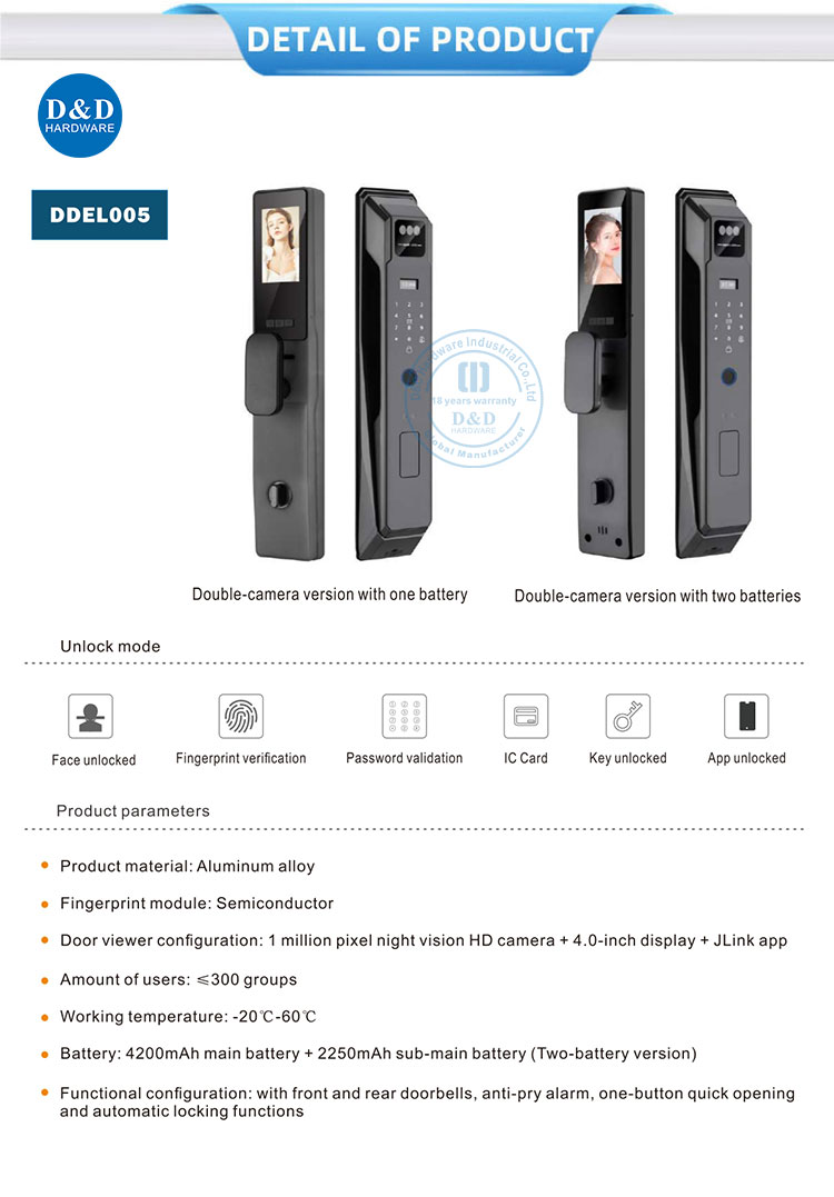 verrouillage de porte d'entrée sans clé 