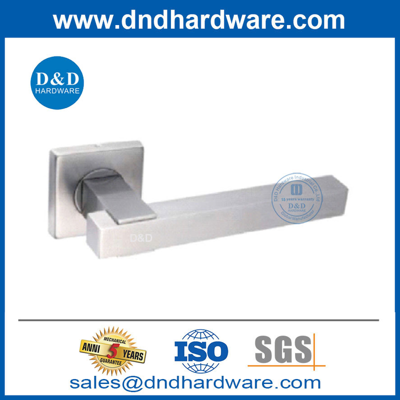 Conception simple en acier inoxydable carré le levier de levier de tube creux poignée de porte-DDTH048