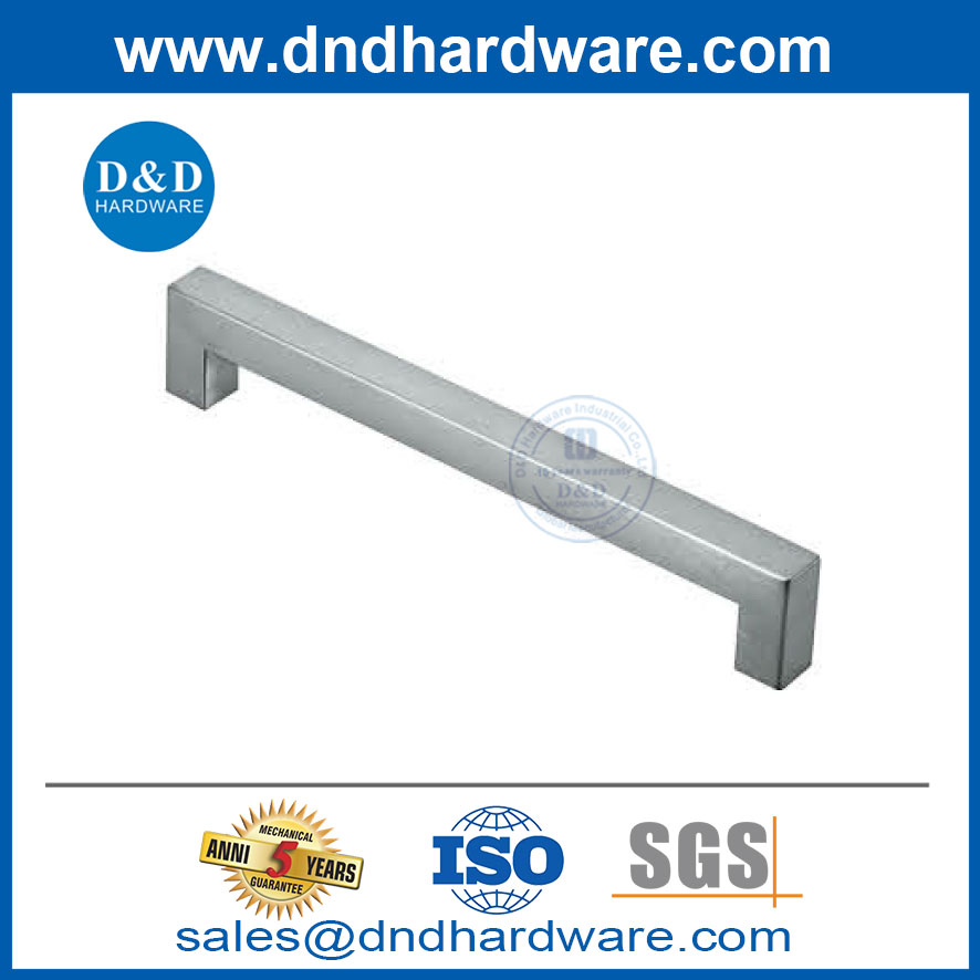 Tirmères de meubles en acier inoxydable Porte de la porte de la porte carrée pour la cuisine-ddfh033