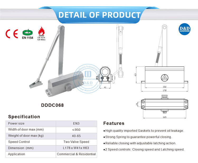 Porte hydraulique plus proche de 