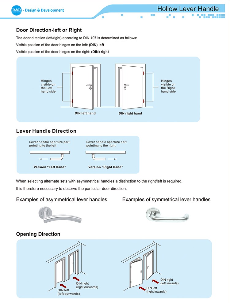 CE EN1906 Wood Door Handles D & D Hardware