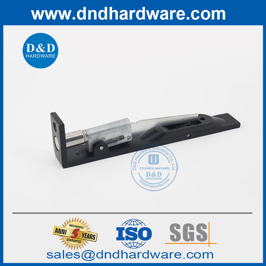 6 pouces Matt Black SS304 Boulon à chasse d'action de levier pour la porte en bois-DDDB001