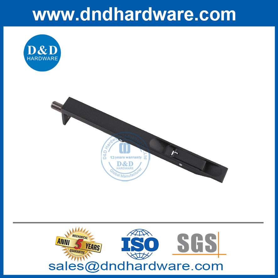Acier inoxydable 8 pouces mate noire de porte en bois à chasse d'eau à floraison DDDB001