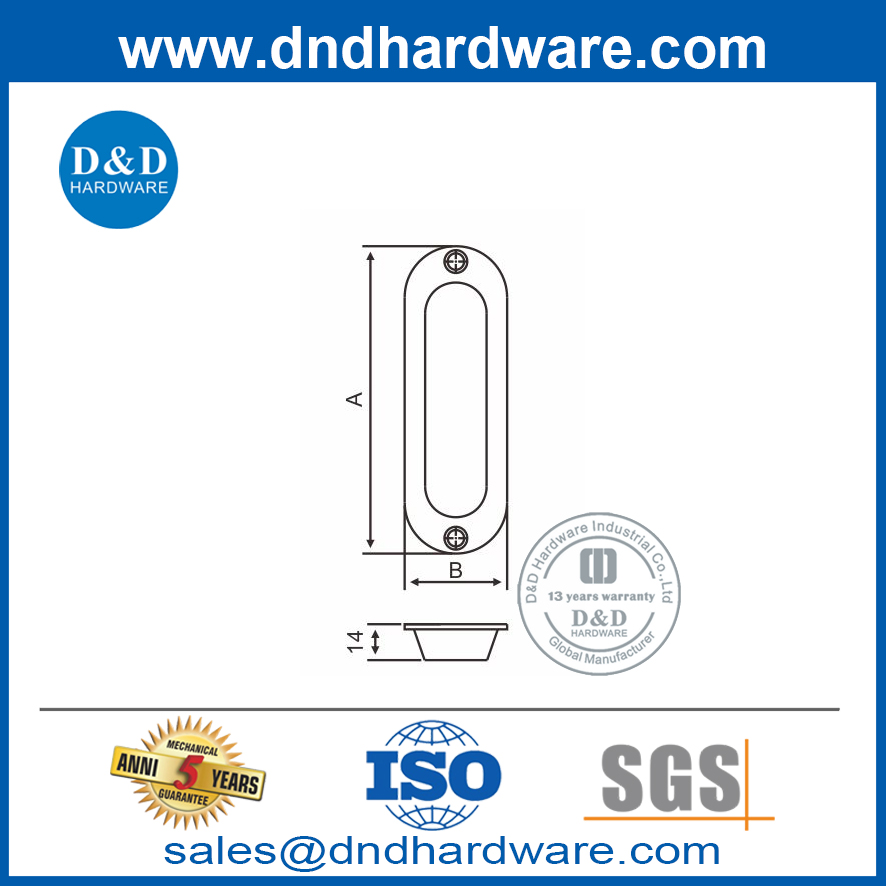 Type de glissement en acier inoxydable Facyage armoire monté sur l'armoire-DDFH009