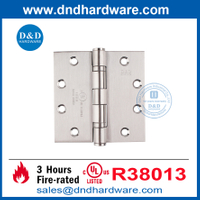 Poule à billes en acier inoxydable Hornières de porte extérieures avec UL Fire Rated-DDSS002-FR-4.5x4.5x3.0