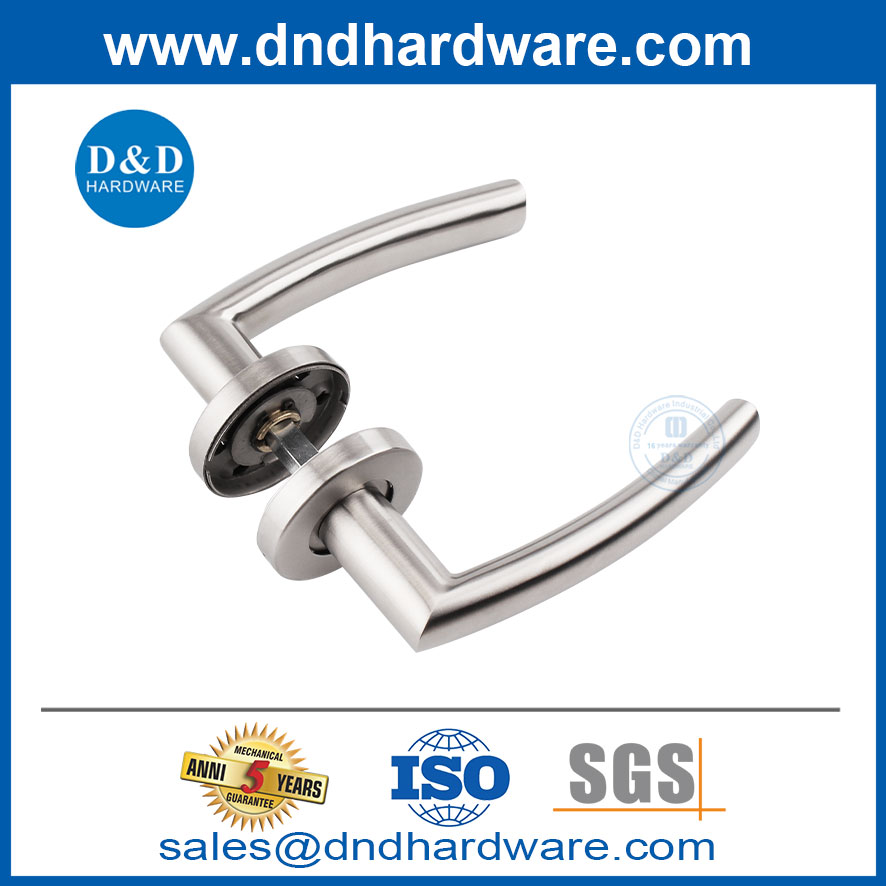 Handles de porte de passage de sécurité Poignée européenne en acier inoxydable pour les portes-ddth025