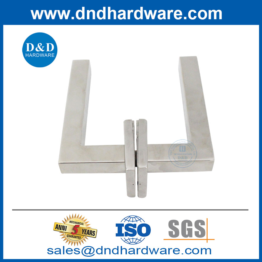 Poignée de porte matériel en acier inoxydable poli carré de portes de porte sophistiquée-DDTH019