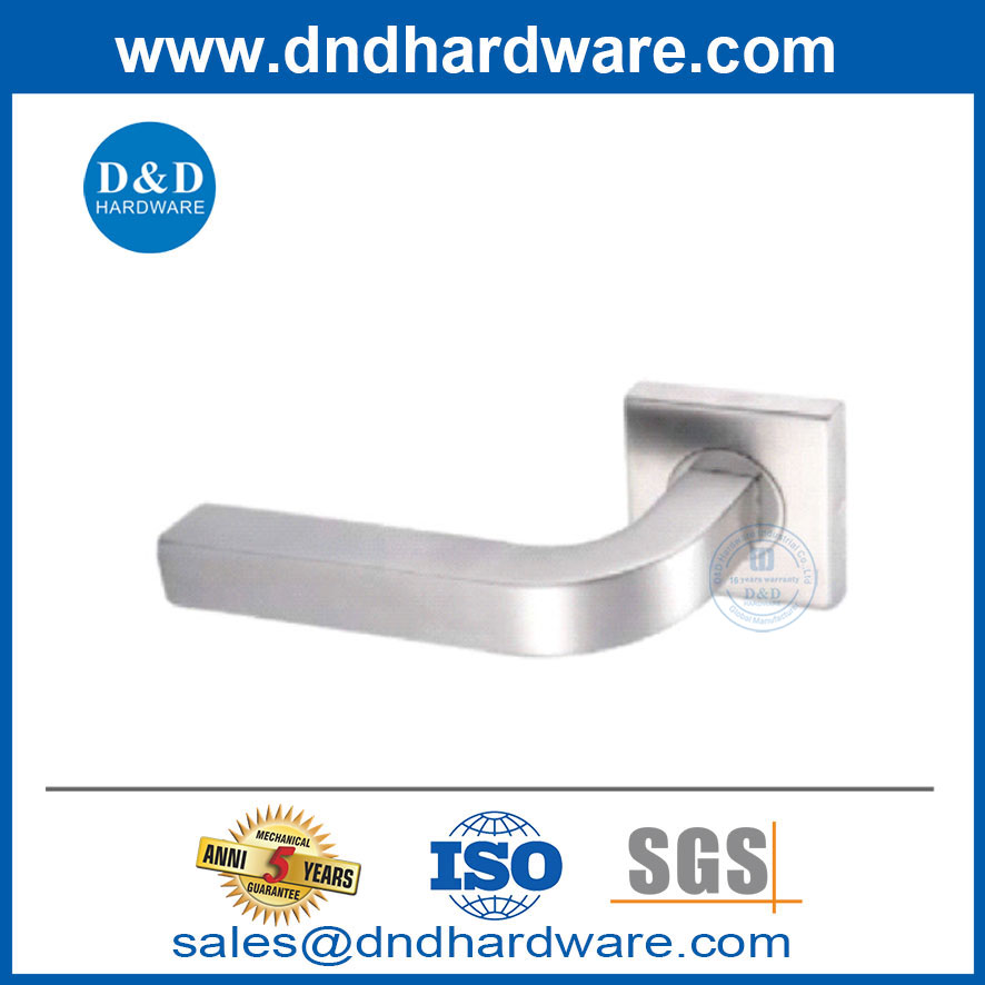 Acier inoxydable en satin SS304 Bureau commercial Home Door Lever Handle-DDTH044