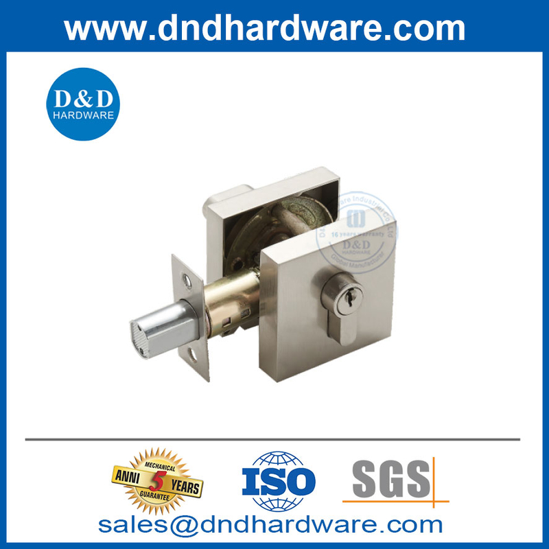 Ensemble de verrouillage de porte d'entrée avec pêne-bold en alliage en zinc double cylindre ddlk021 à paille