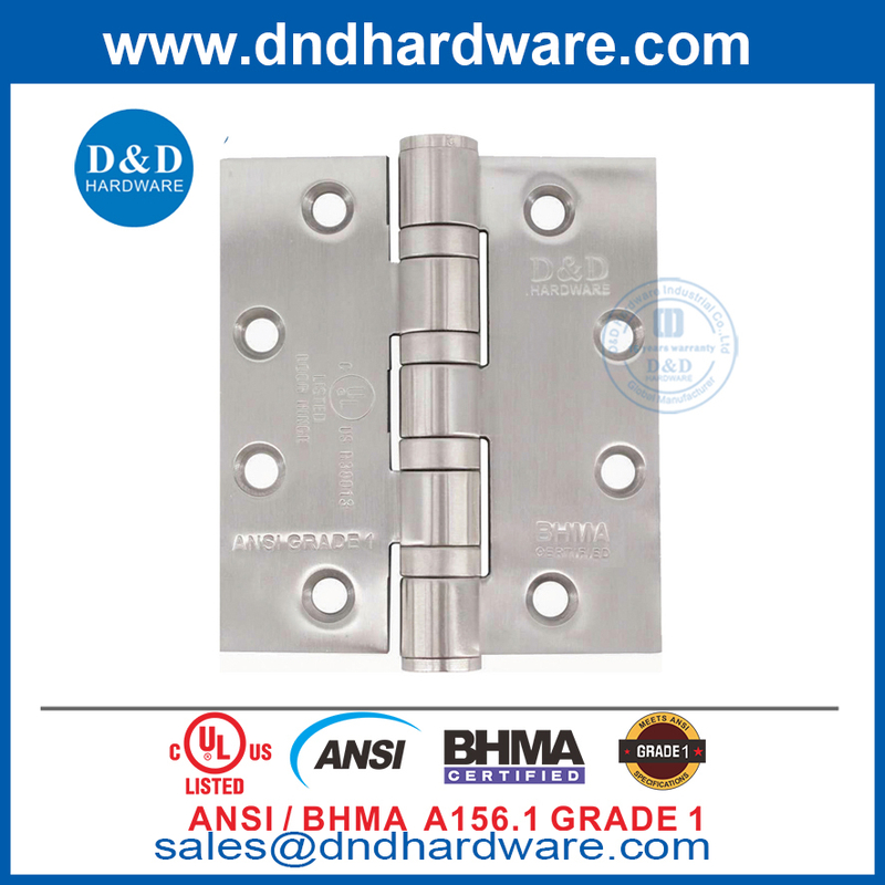 5 pouces ANSI BHMA Grade 1 Fire Door Hinges pour l'hôtel Apartment-DDSS001-ANSI-1