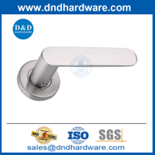 Acier inoxydable poignée de porte intérieure moderne Luxury Round Rose Porte Lever Handle-DDSH009