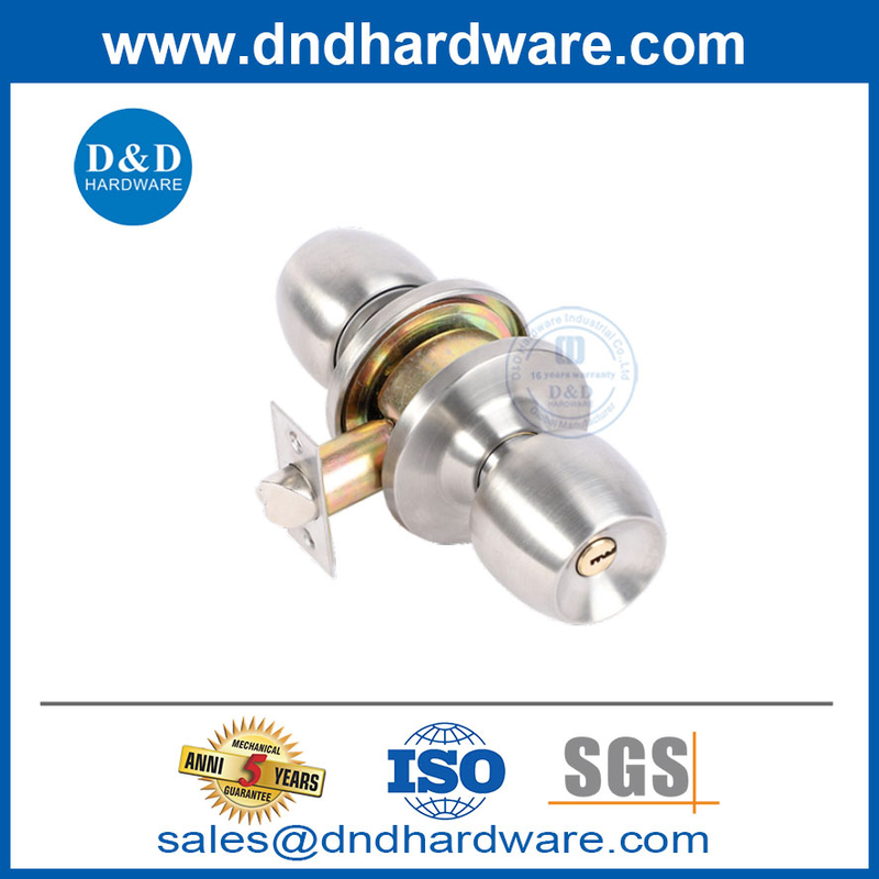 Sentes de verrouillage commerciales pour portes en acier inoxydable intérieur de porte française lockset-ddlk003