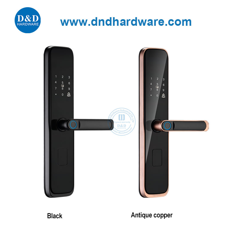 Empreinte digitale sans clé antique Copper Smart Digital Door pour appartement-DDL004