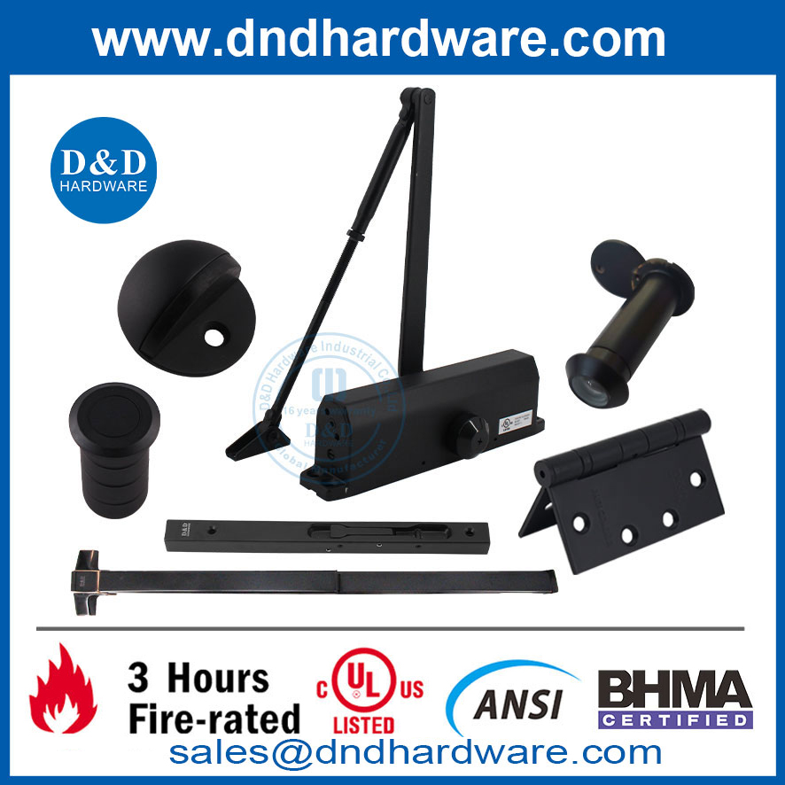 UL Fire Resistance Double swing 150 degrés Contrôle de porte plus proche