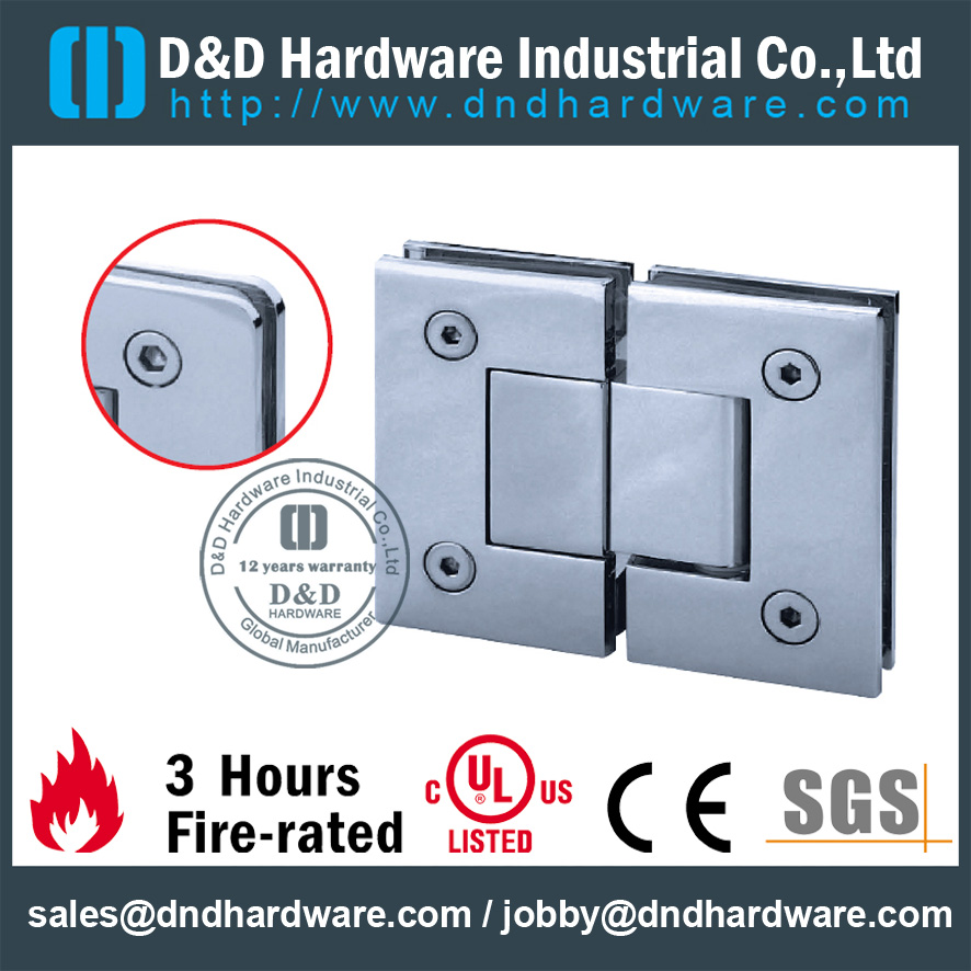 Hinges de douche sans cadre lourdes Hinges-D & D Hardware 